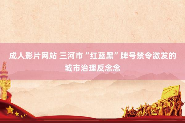 成人影片网站 三河市“红蓝黑”牌号禁令激发的城市治理反念念