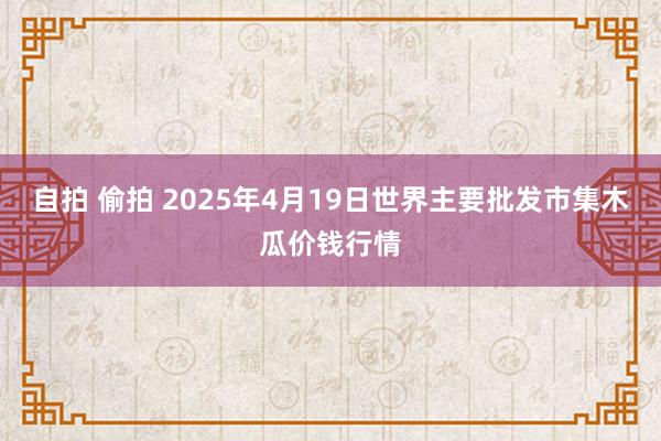 自拍 偷拍 2025年4月19日世界主要批发市集木瓜价钱行情